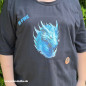 Preview: Bügelbild Drache blau